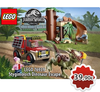 LEGO JURASSIC WORLD 76939  Stygimoloch Dinosaur Escape  Απόδραση Δεινοσαύρου Στυγιμολώχ
