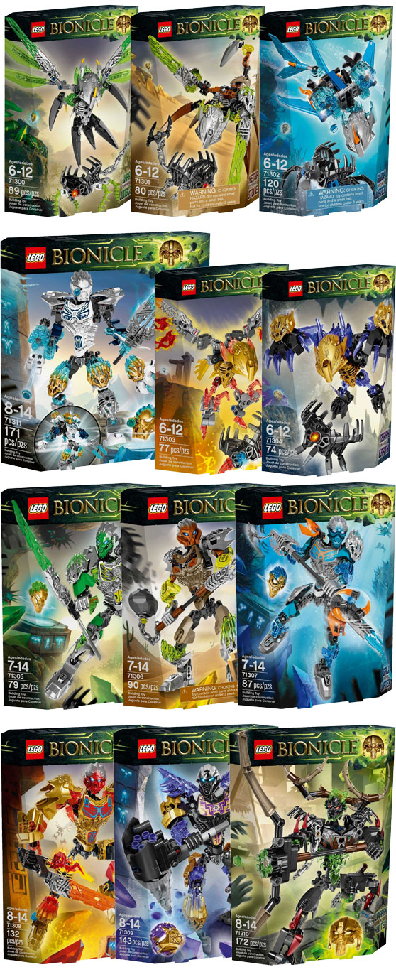 ΝΕΑ ΣΕΤ LEGO BIONICLE 2016