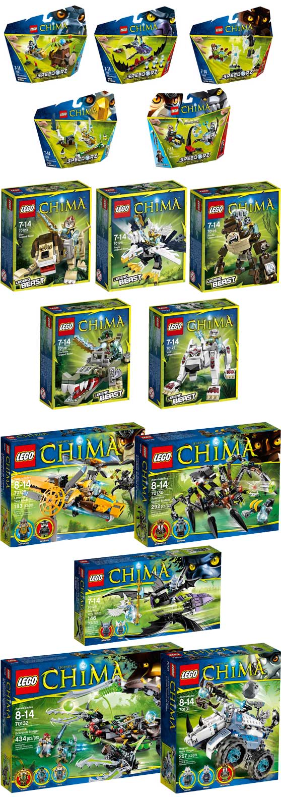 ΝΕΑ ΣΕΤ LEGOLEGENDS OF CHIMA 2014