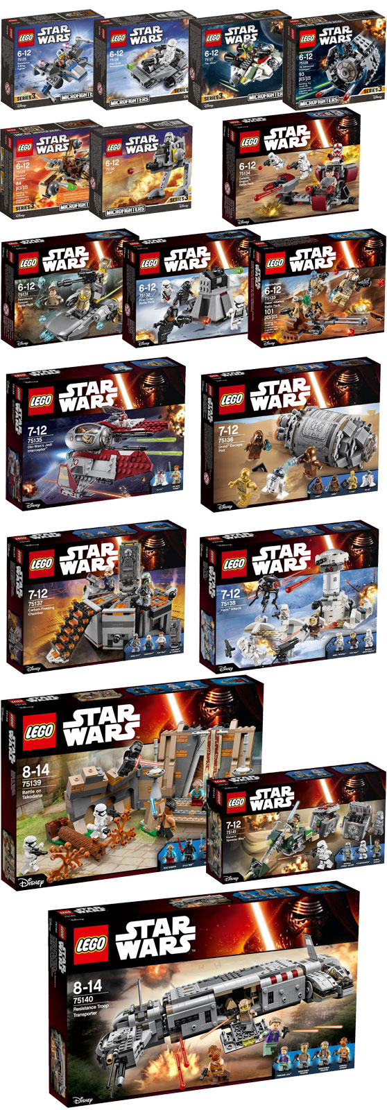 ΝΕΑ ΣΕΤ LEGO STARWARS 2016